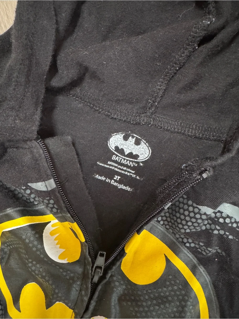 Batman Black and Yellow Cape Hooded Kids Superhero Costume